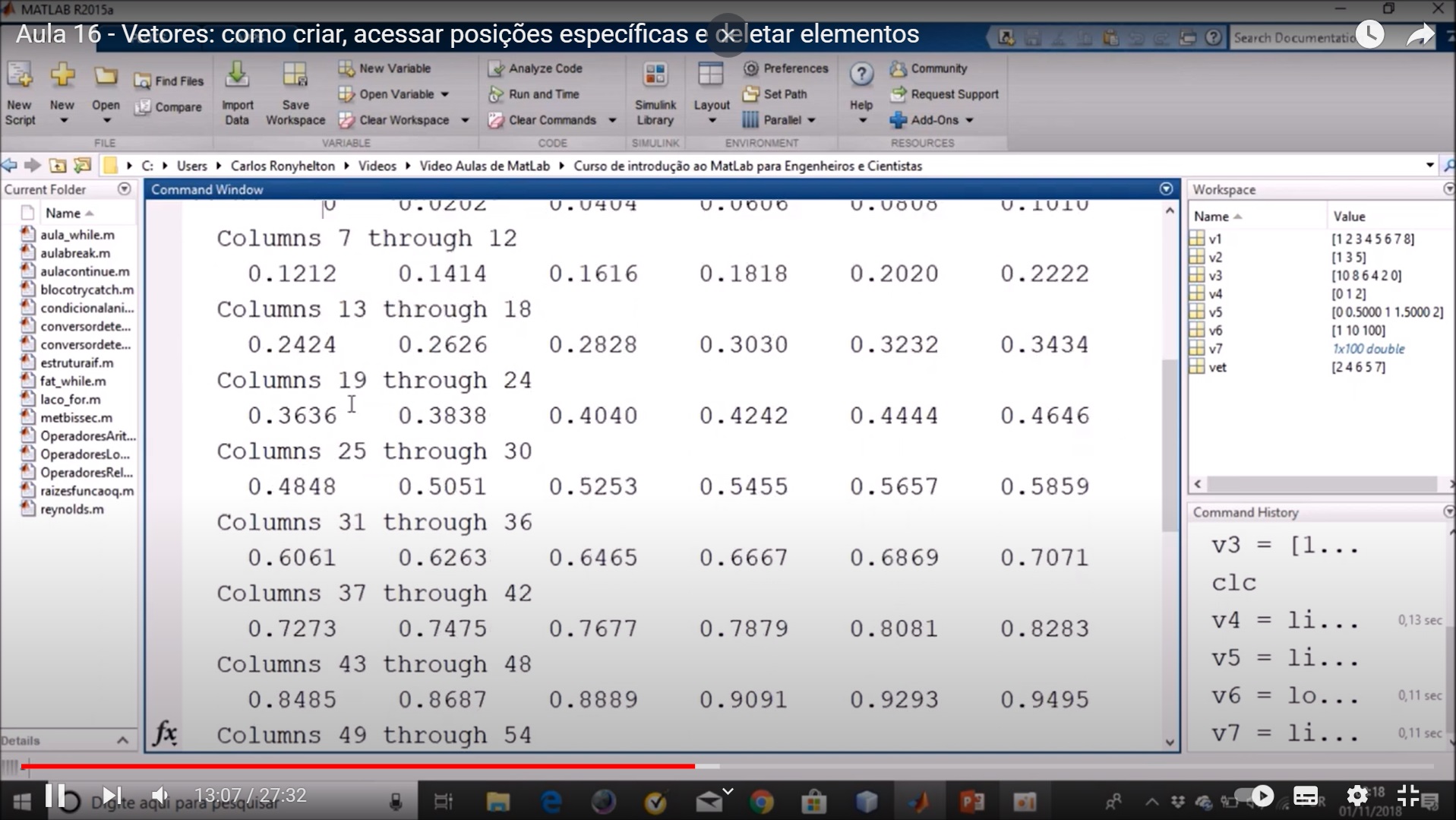 Curso de Introdução ao MATLAB® para Engenheiros e Cientistas